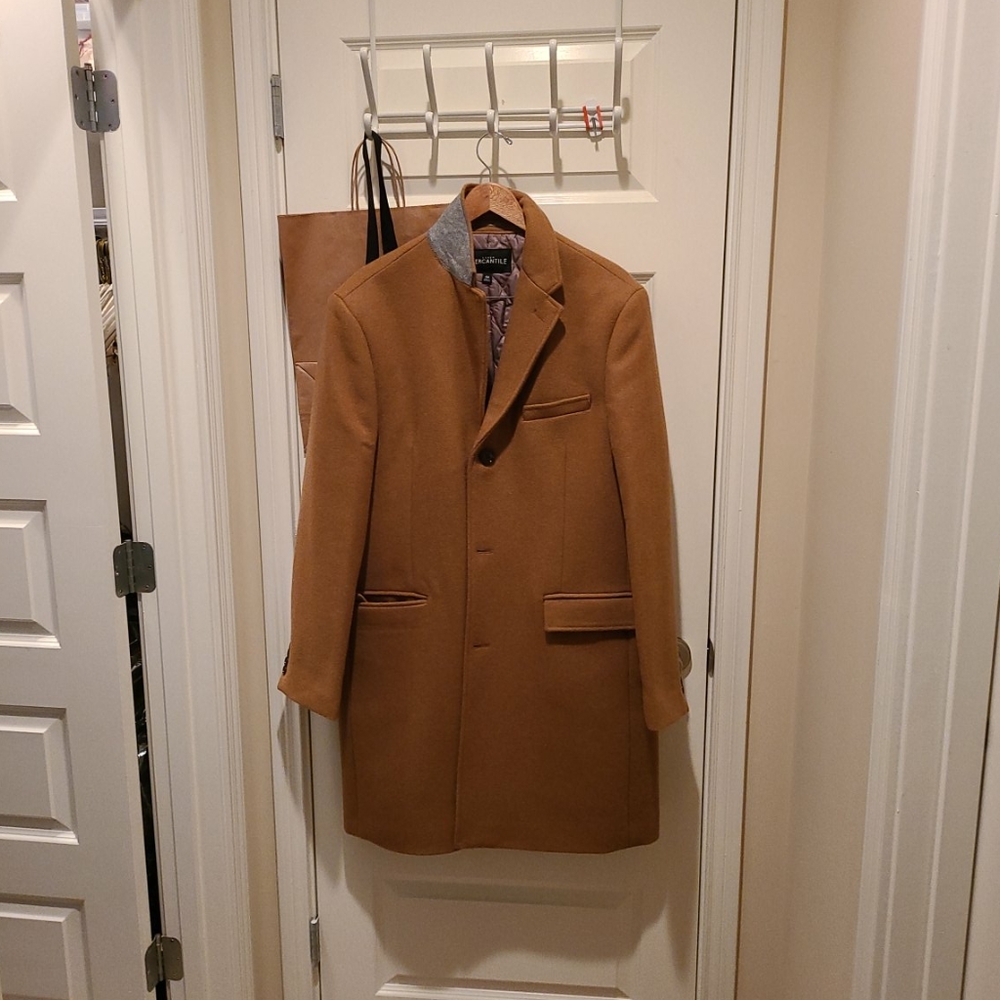 J Crew wool topcoat size 44 Camel